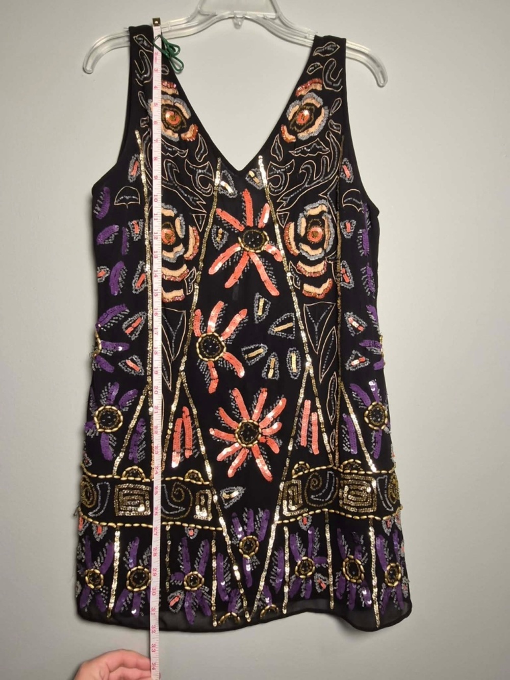 Free People Beaded Sequin Whimsy Hippie Coastal Fairycore Indie Boho Shift Dress - Picture 13 of 13